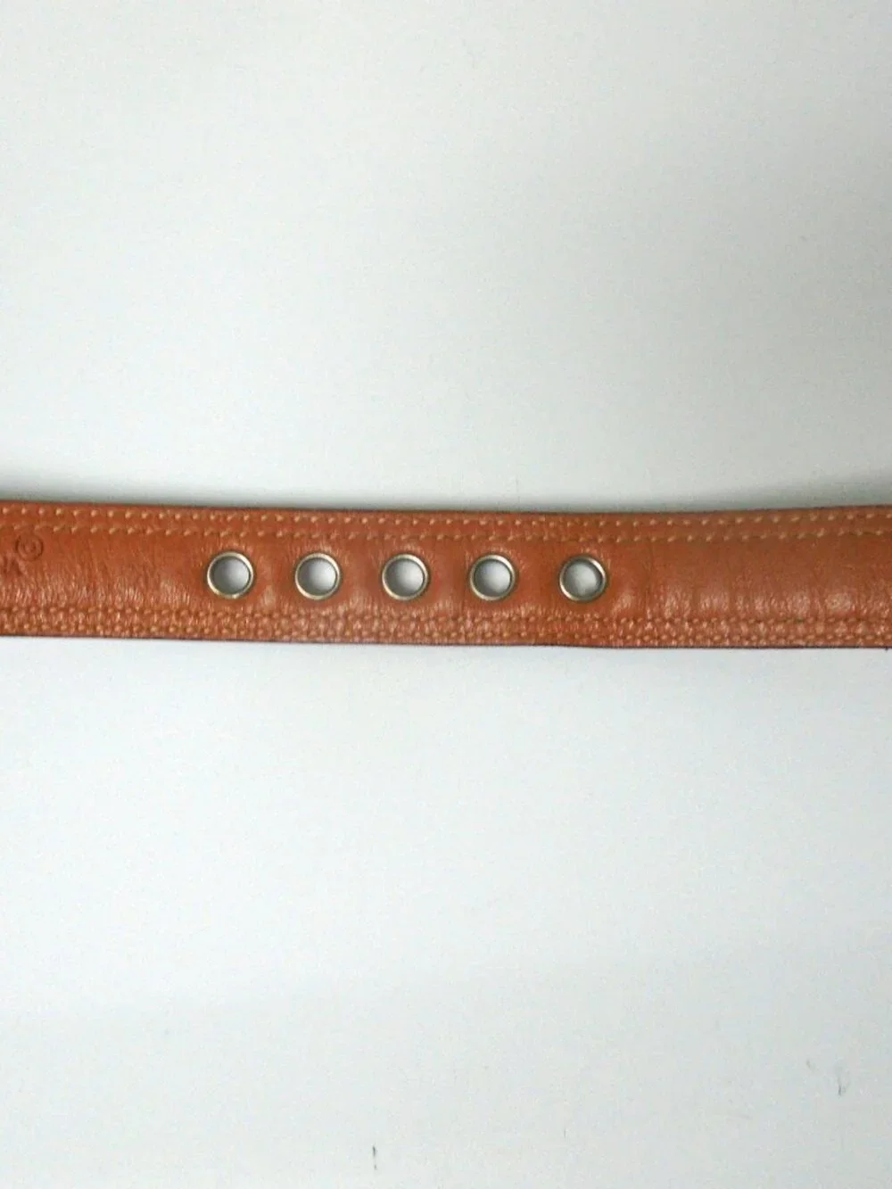 NEW VINTAGE COACH BROWN LILAC JACQUARD SIGNATURE C LEATHER DOG COLLAR 4003 SZ XS